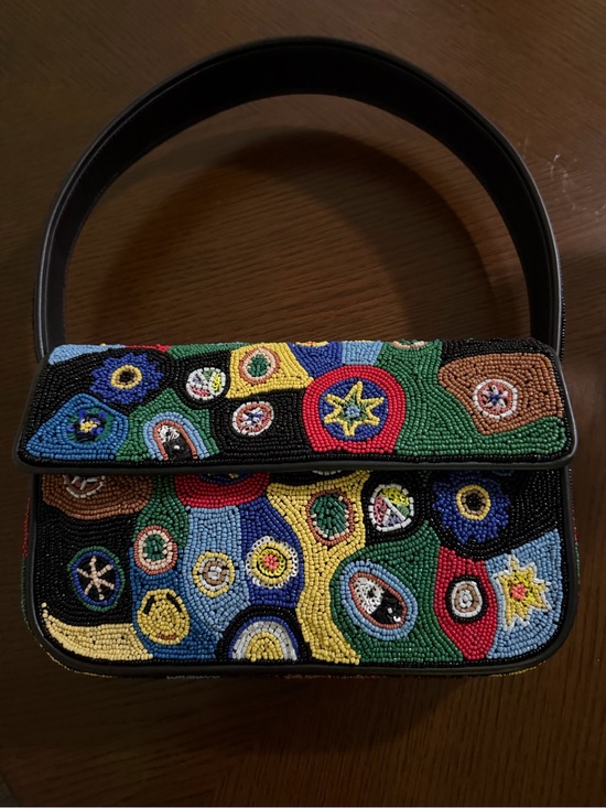STAUD Handbags - STAUD TOMMY Multicolor Beaded Shoulder Bag